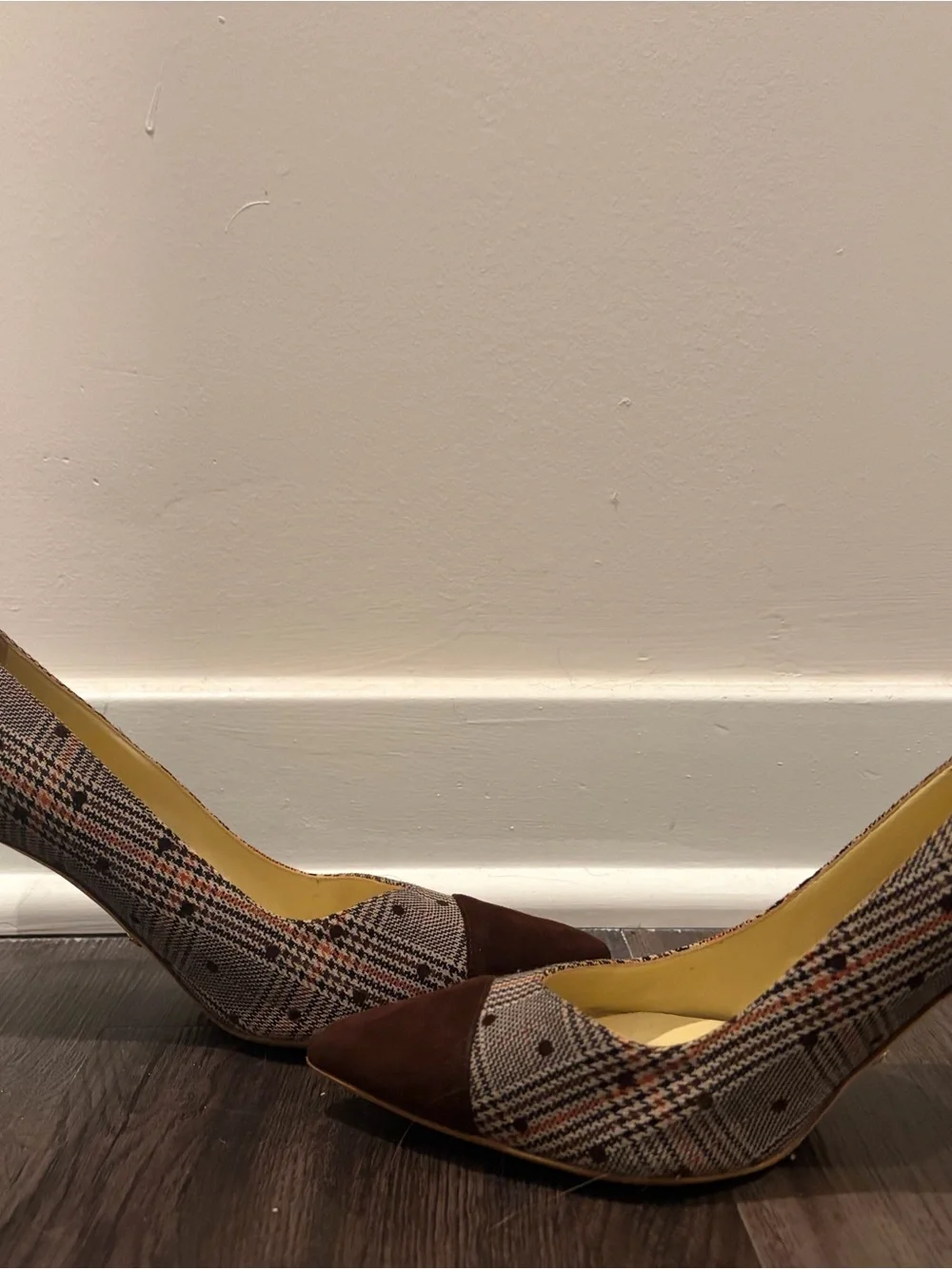 Sarah Flint Brown Plaid Perfect Pumps